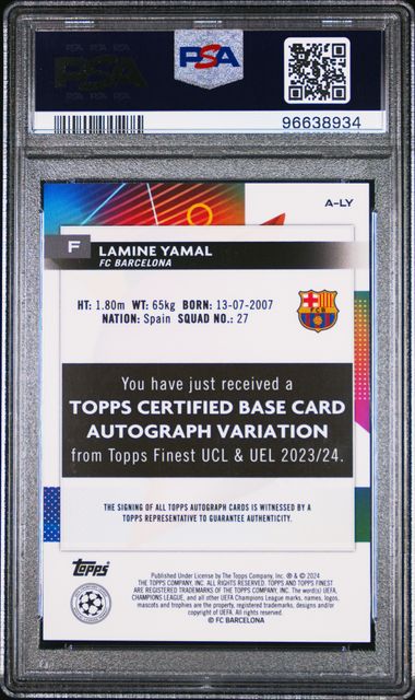 PSA 10 - Lamine Yamal 2023-24 ALY Topps Finest Autograph - Football