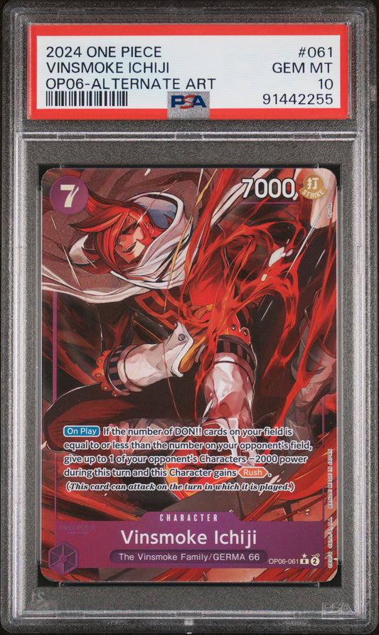 PSA 10 - Vinsmoke Ichiji Alternate Art OP06-061 - One Piece