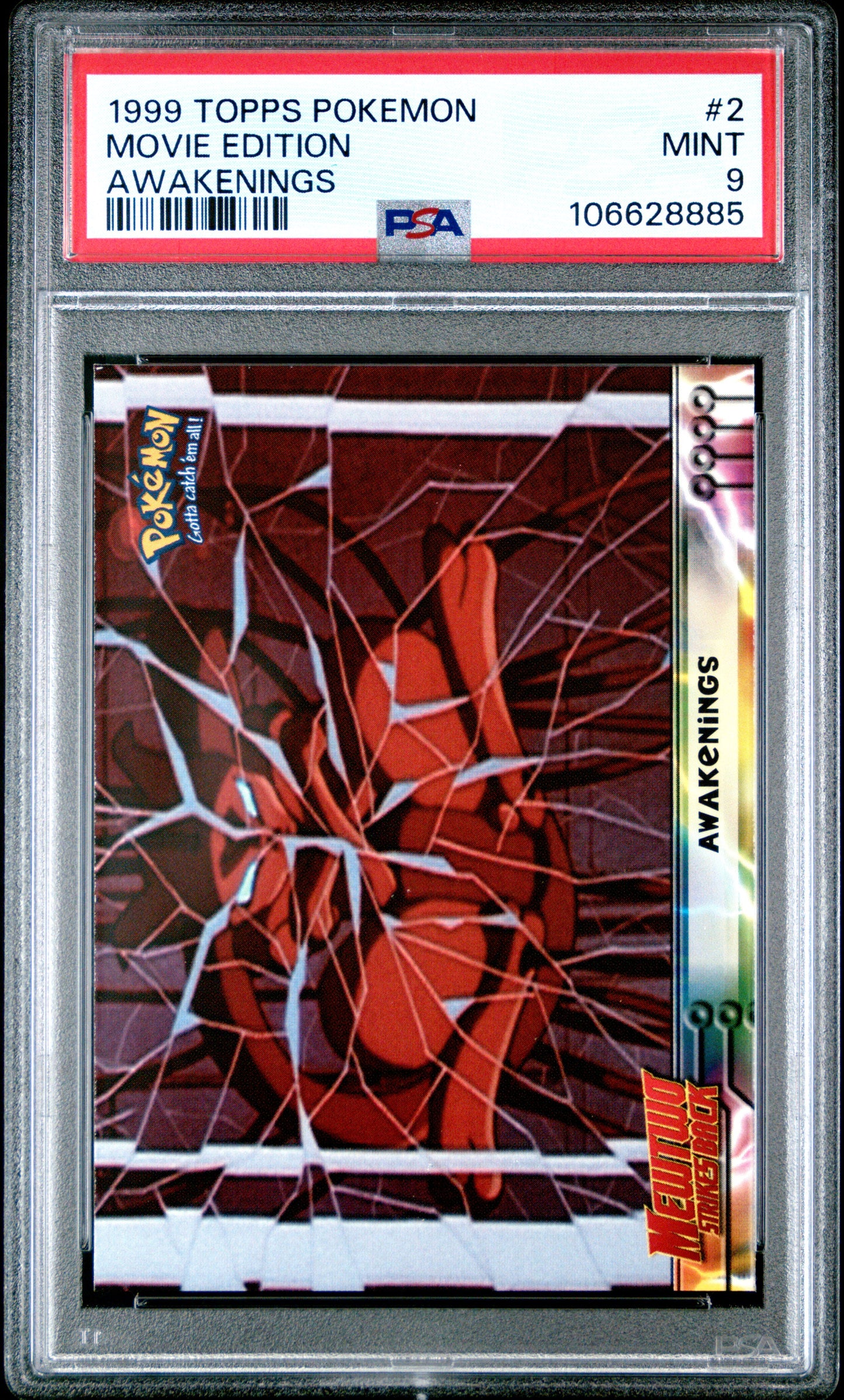 PSA 9 - Mewtwo Awakenings #2 1999 TOPPS Movie Edition - Pokemon