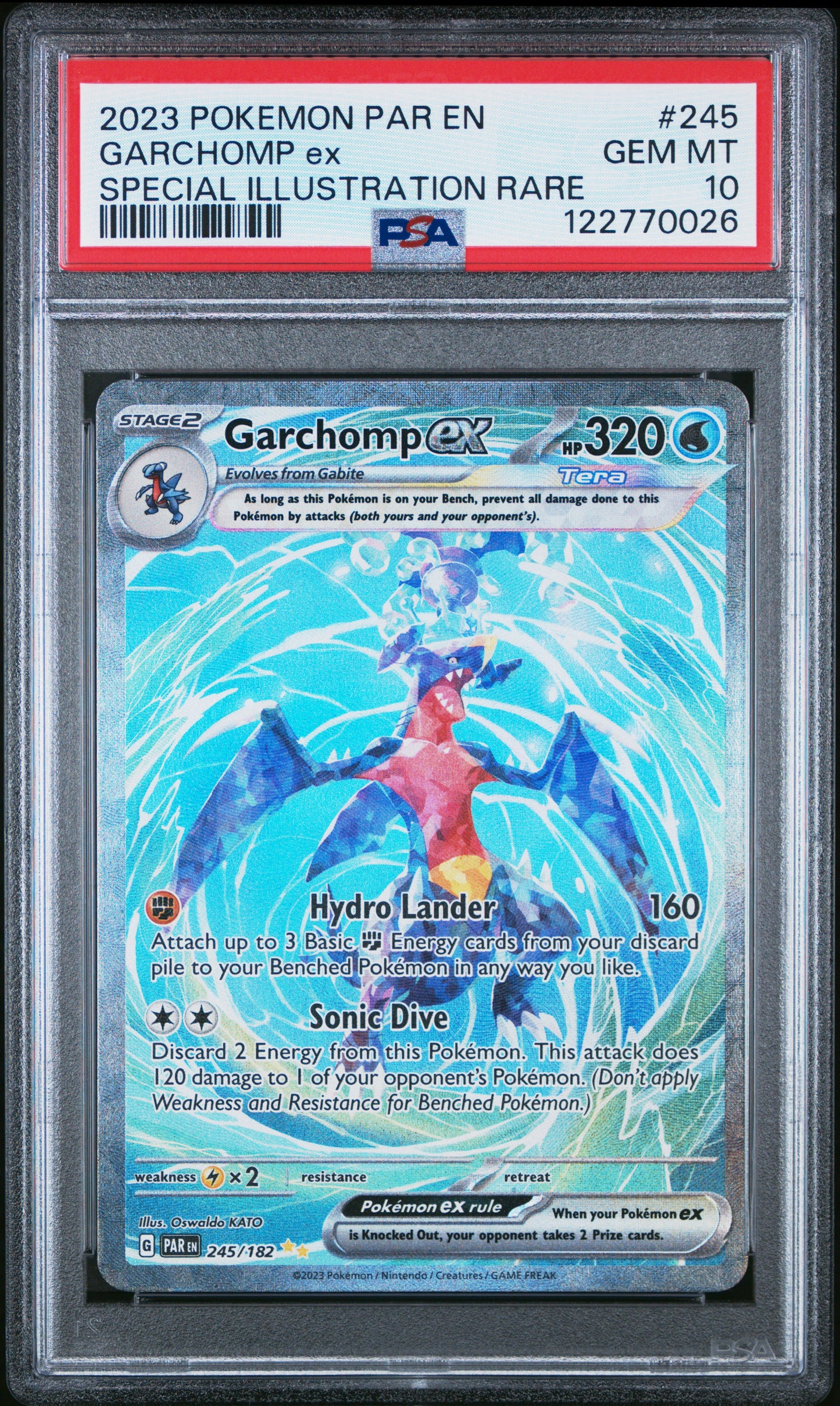 PSA 10 - Garchomp ex 245/182 SIR SV Paradox Rift - Pokemon