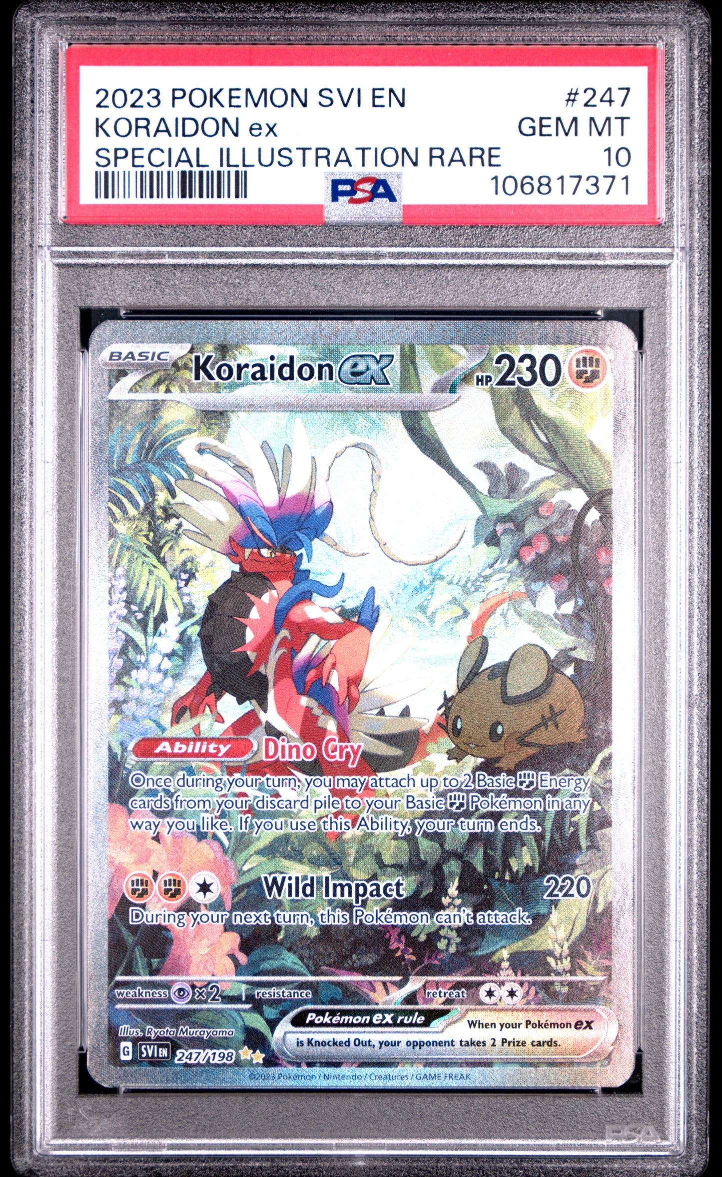 PSA 10 - Miraidon ex 244/198 & Koraidon ex 247/198 SV Base Set SEQ - Pokemon