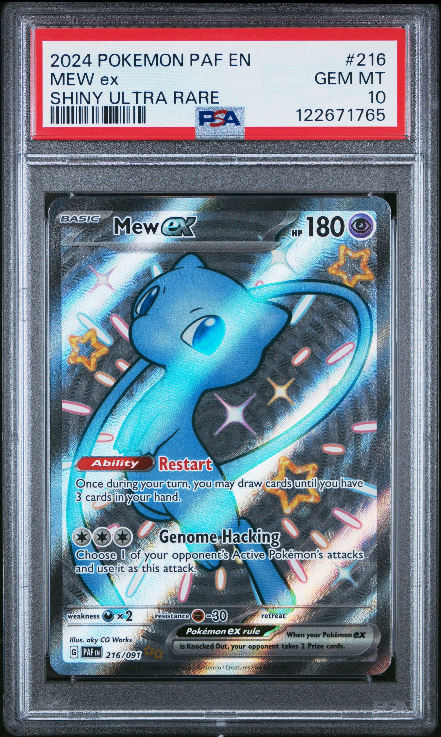 PSA 10 - Mew ex 216/091 SV Paldean Fates - Pokemon