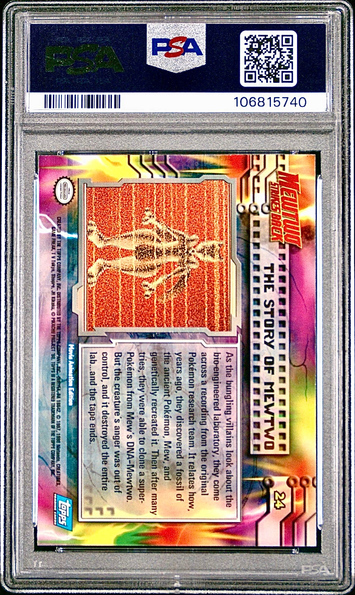 PSA 9 - Story of Mewtwo #24 1999 TOPPS Movie Edition - Pokemon