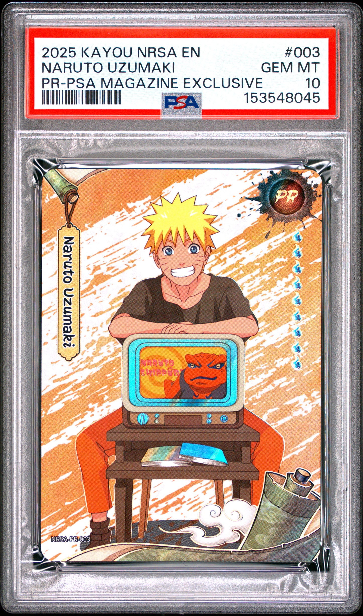 PSA 10 - Naruto Uzumaki NRSA-PR-003 PSA Magazine Exclusive x045 - Naruto