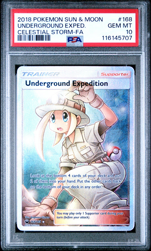 PSA 10 - Underground Expedition 168/168 S&M Celestial Storm - Pokemon