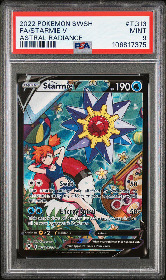 PSA 9 - Starmie V TG13/TG30 SWSH Astral Radiance - Pokemon
