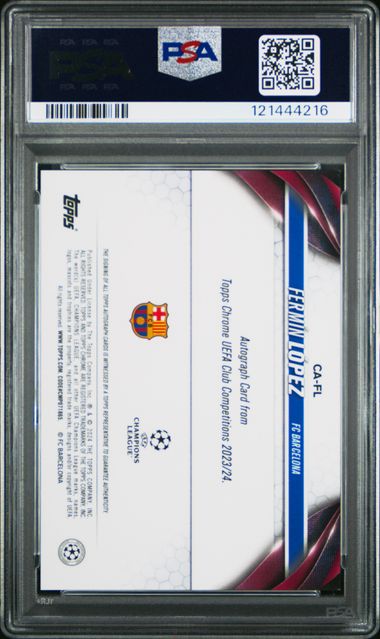 PSA 9 - Fermin Lopez Topps Chrome UCC Autograph 23-24 - Football