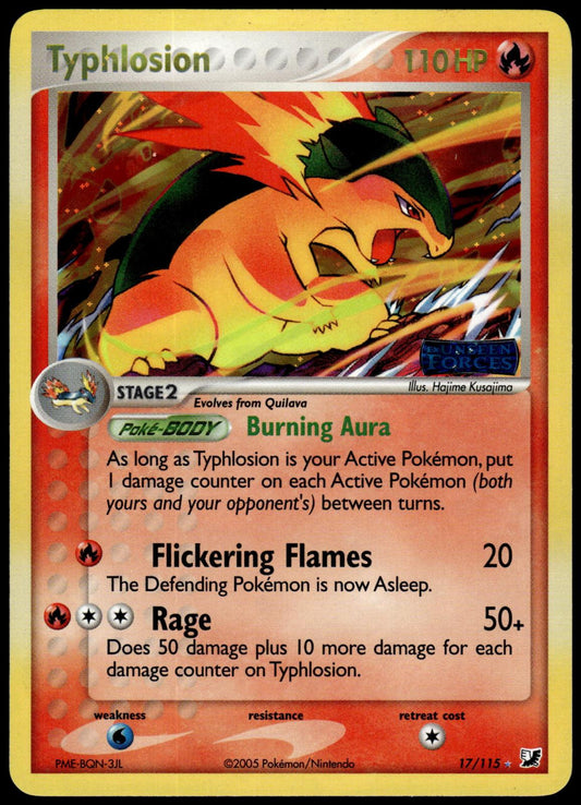 Typhlosion Reverse Holo 17/115 Unseen Forces Pokemon [JEC] [PL]