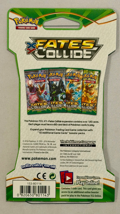 Pokemon TCG: XY Fates Collide Sleeved Booster (1 x Delphox Art) [JEC] - Sealed