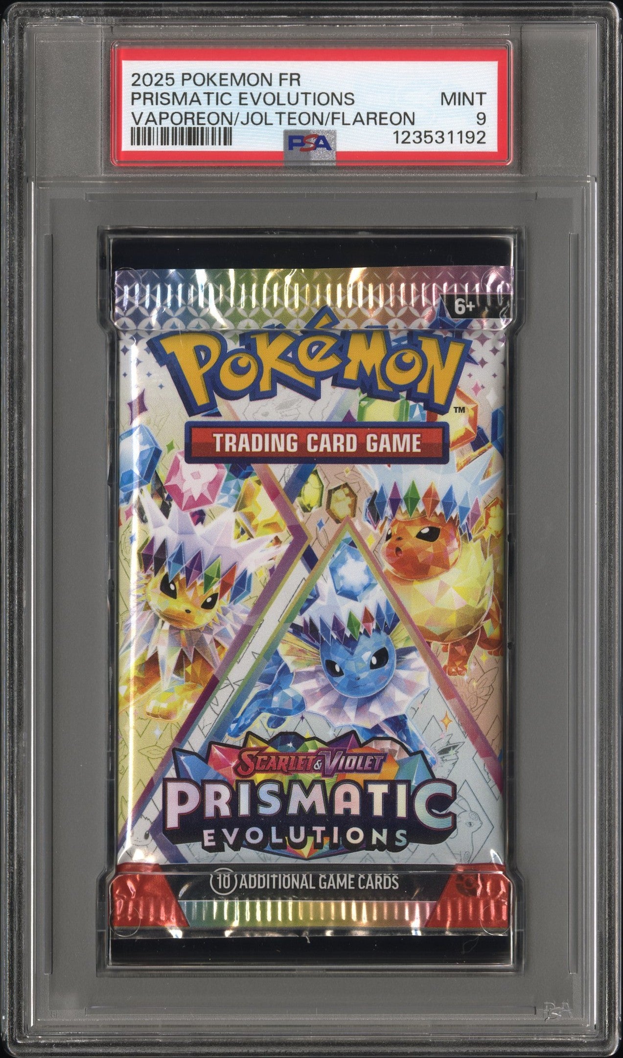 PSA 9 - Prismatic Evolutions SV (Eeveelutions) Foil Pack [SET OF THREE]- Pokemon