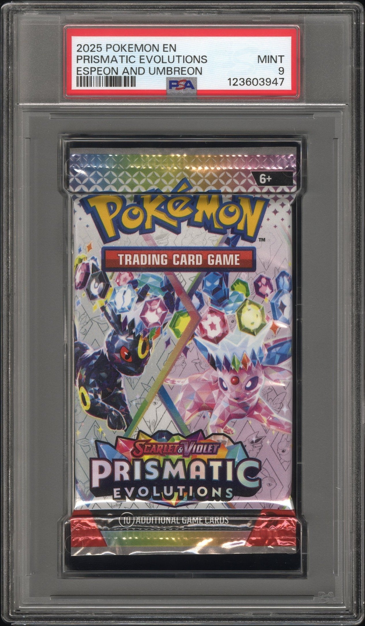 PSA 9 - Prismatic Evolutions SV (Eeveelutions) Foil Pack [SET OF THREE]- Pokemon