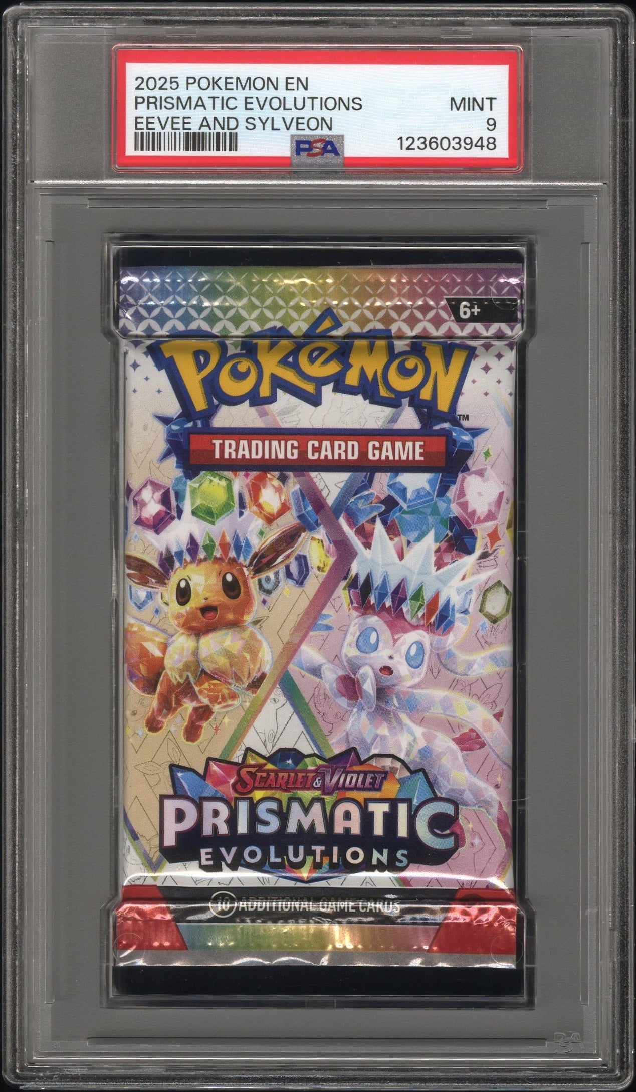 PSA 9 - Prismatic Evolutions SV (Eeveelutions) Foil Pack [SET OF THREE]- Pokemon