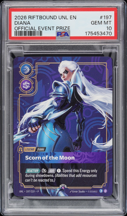 PSA 10 - Diana 197/219 Official Event Prize Unleashed Plated [JEC] - Riftbound