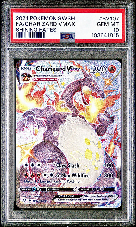 PSA 10 - Charizard VMAX SV107/SV122 SWSH Shining Fates - Pokemon