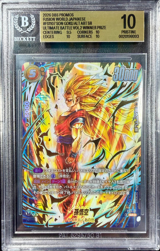 BGS 10 - Son Goku FS01-107 Ultimate Battle V2 Winner JPN Fusion World - DBS