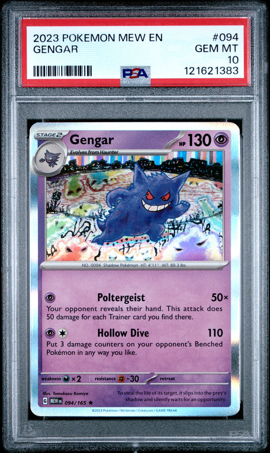 PSA 10 - Gengar Holo 094/165 SV MEW English 151 - Pokemon