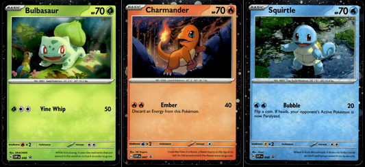 Bulbasaur Charmander Squirtle SVP 151 Poster Collection Set Pokemon [NM] (any)