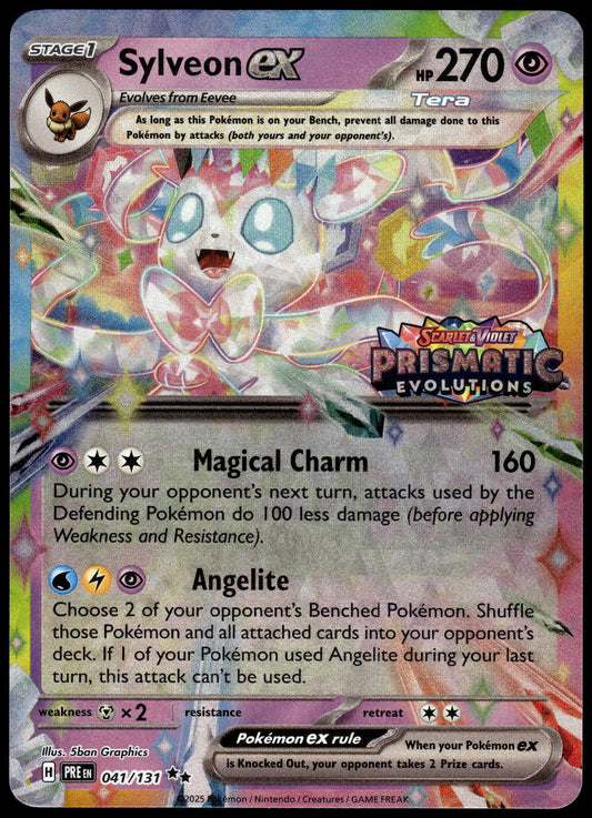 Sylveon ex 041/131 SV Prismatic Evolutions Suprise Exclusive Pokemon [NM] (1)