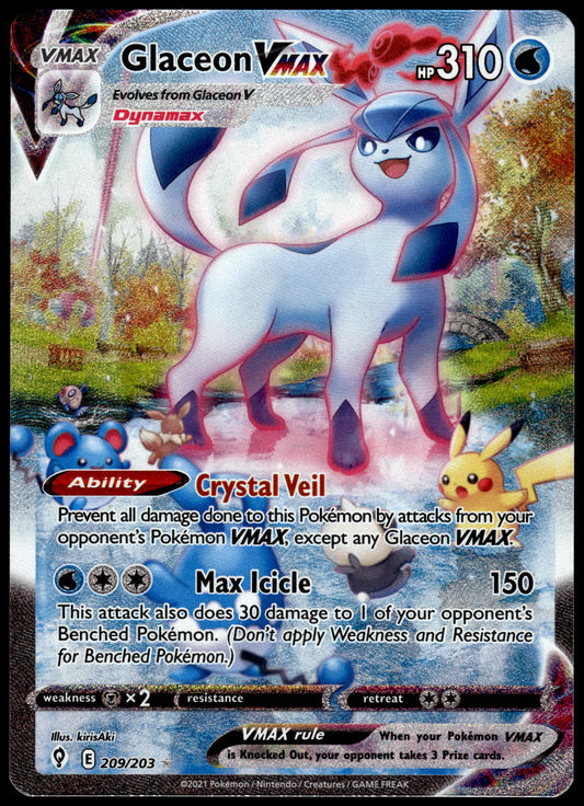 Glaceon VMAX 209/203 SWSH Evolving Skies Pokemon [NM] (2)