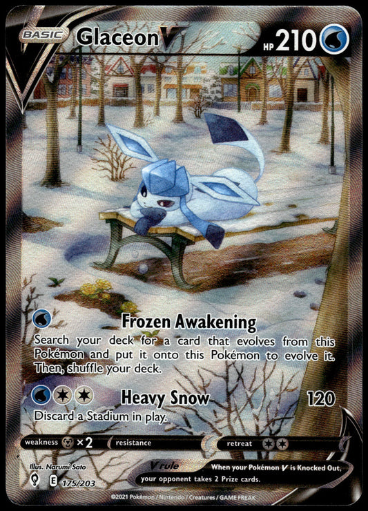Glaceon V 175/203 SWSH Evolving Skies Pokemon [NM] (1)