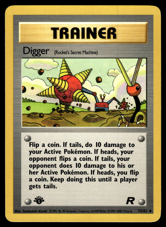 Digger Rocket's Secret Machine 75/82 WOTC Team Rocket 1st Ed Pokemon [PL]