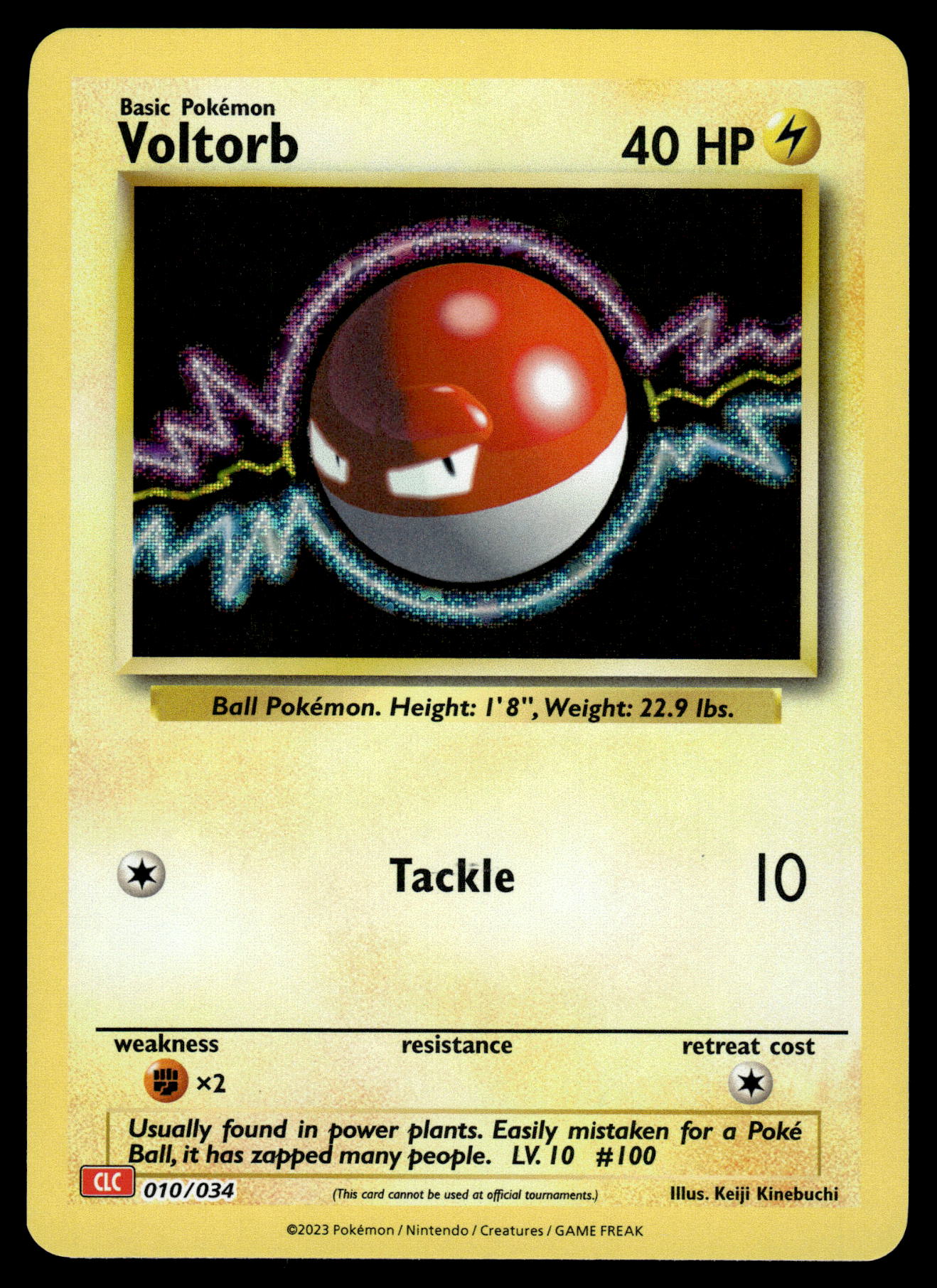 pokemon voltorb card Voltorb Holo 010/034 Classic Collection CLC Charizard Deck Pokemon [NM – JustEncased