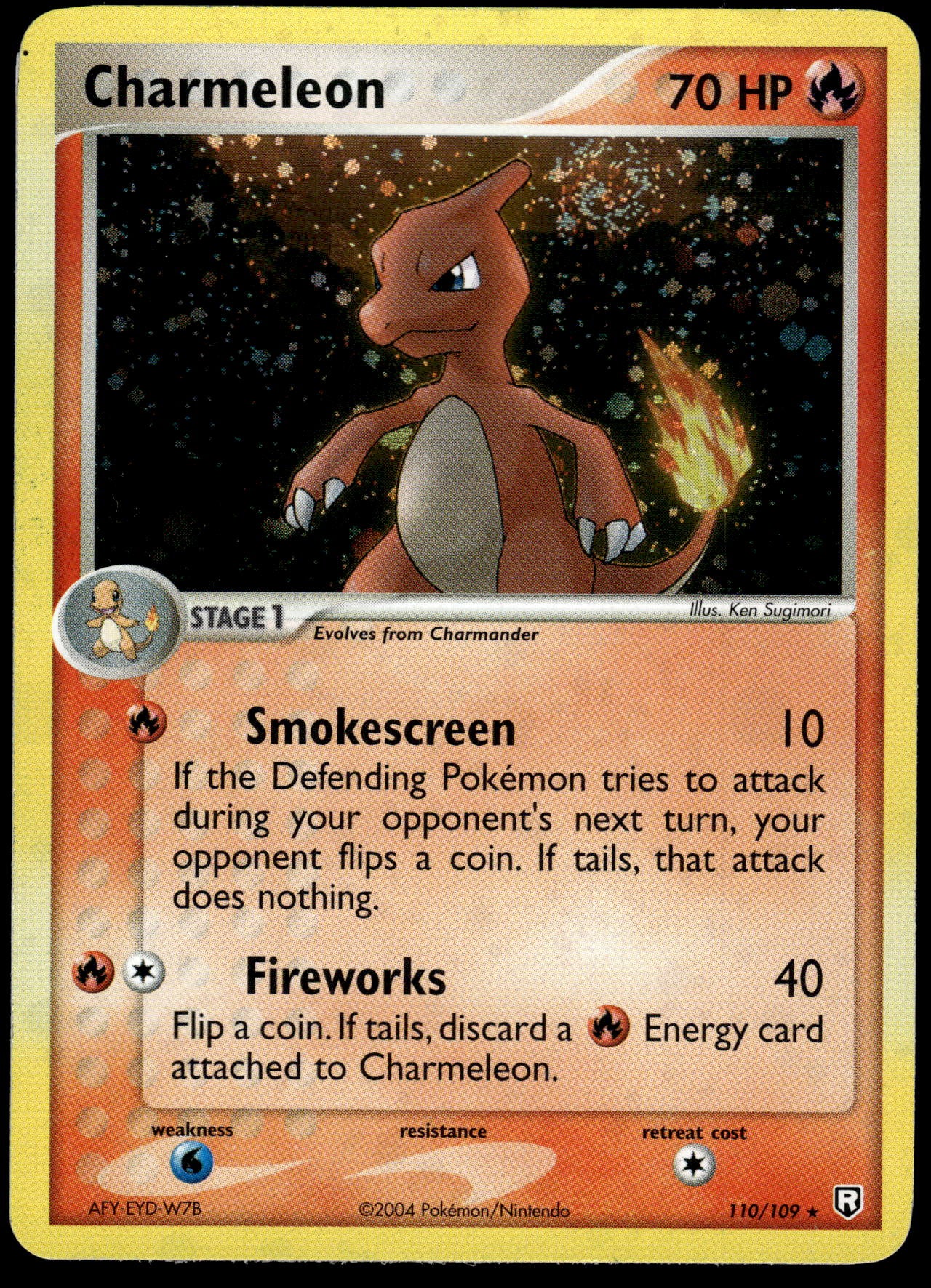 Charmeleon Secret Rare 110/109 EX Team Rocket Returns *swirl* Pokemon [PL]