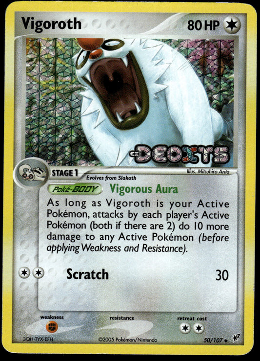 Vigoroth Reverse 50/107 Stamped EX Deoxys Pokemon [PL]