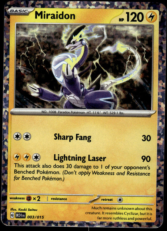 Miraidon Holo 003/015 M24EN McDonalds Promo Pokemon [NM]