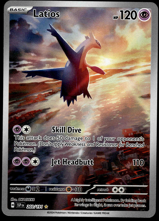 Latios Illustration Rare 203/191 SV Surging Sparks Pokemon [NM] (2)