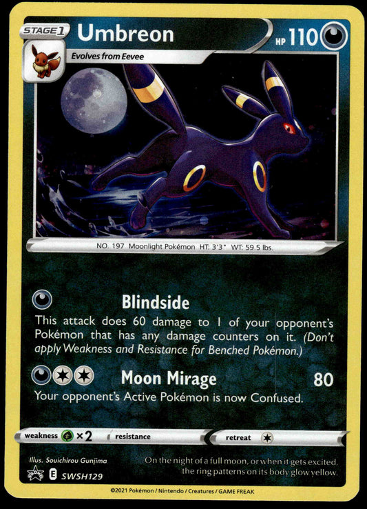 Umbreon Cosmos Holo SWSH129 Evolving Skies 3-Pack Blister Pokemon [NM] (3)