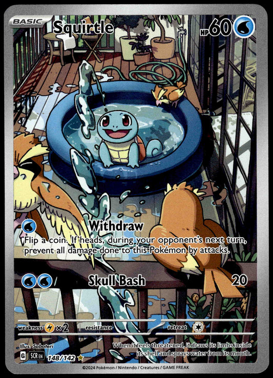 Squirtle Illustration Rare 148/142 SV Stellar Crown Pokemon [NM] (2)