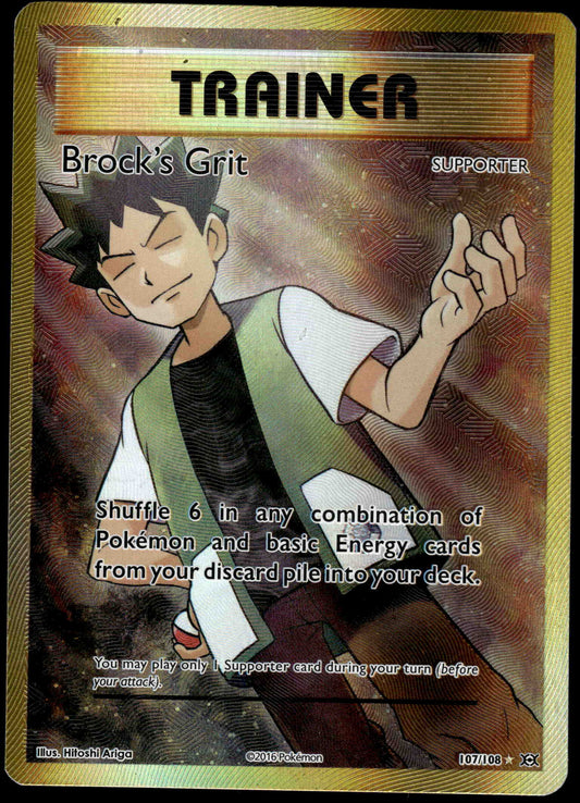 Brock's Grit 107/108 XY Evolutions Pokemon [NM] (1)