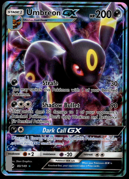 Umbreon GX 80/149 SM Base Set Pokemon [NM] (1)