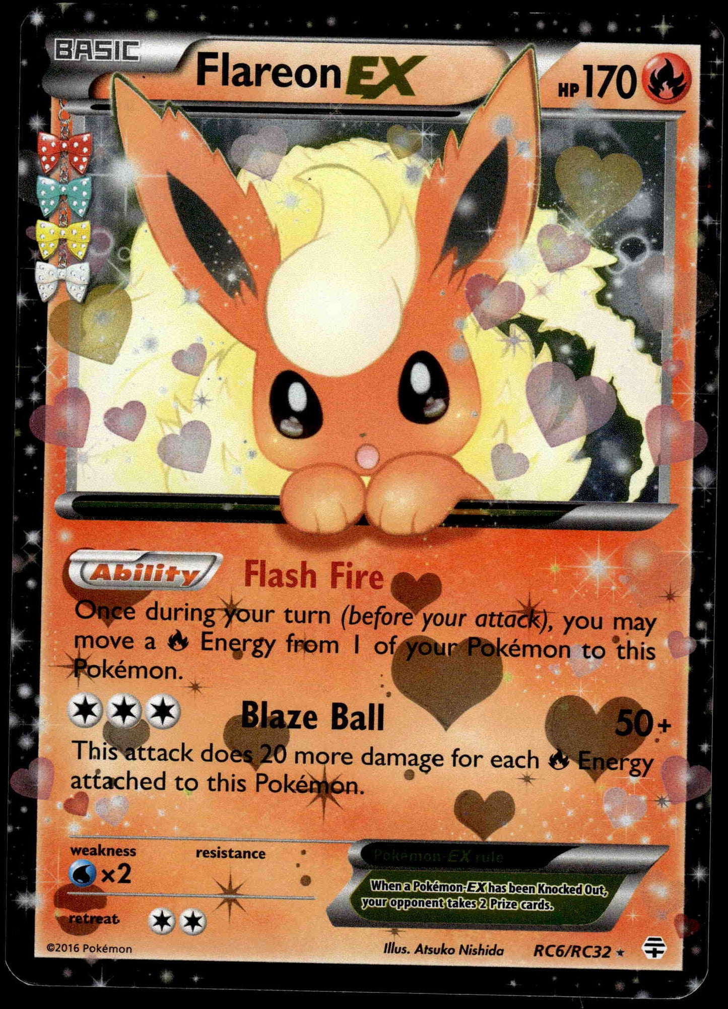 Flareon EX RC6/RC32 XY Generations Radiant Collection Pokemon [NM] (1)