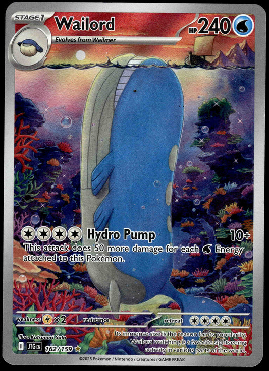 Wailord Illustration Rare 162/159 SV Journey Together Pokemon [NM] (1)
