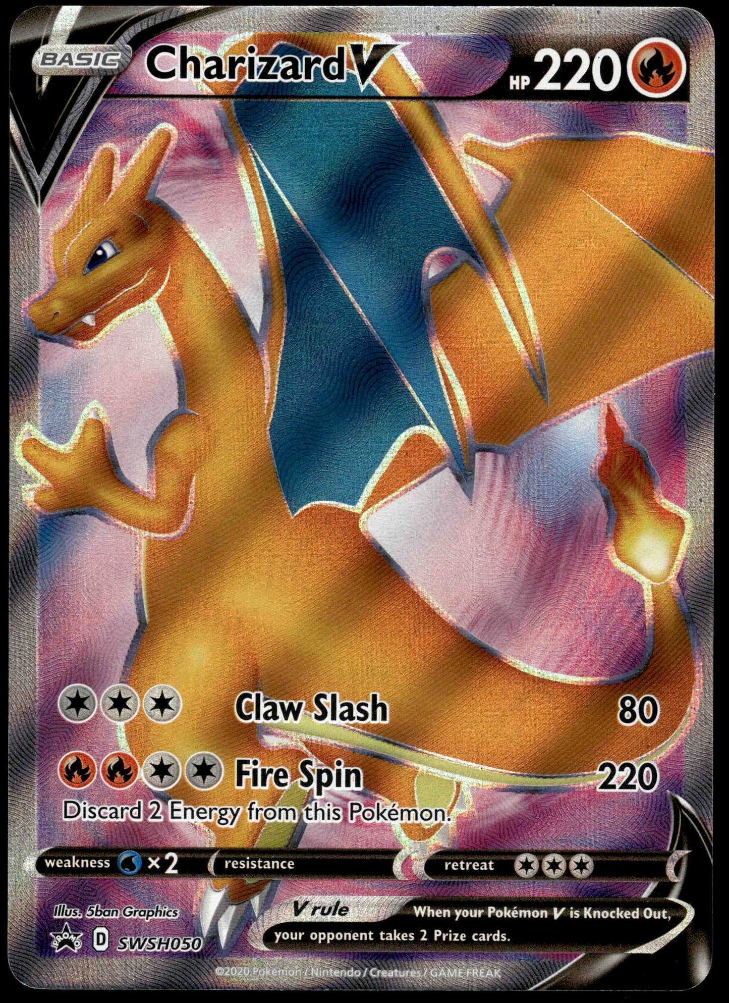 Charizard V SWSH050 Champions Path ETB Promo Pokemon [NM] (1)