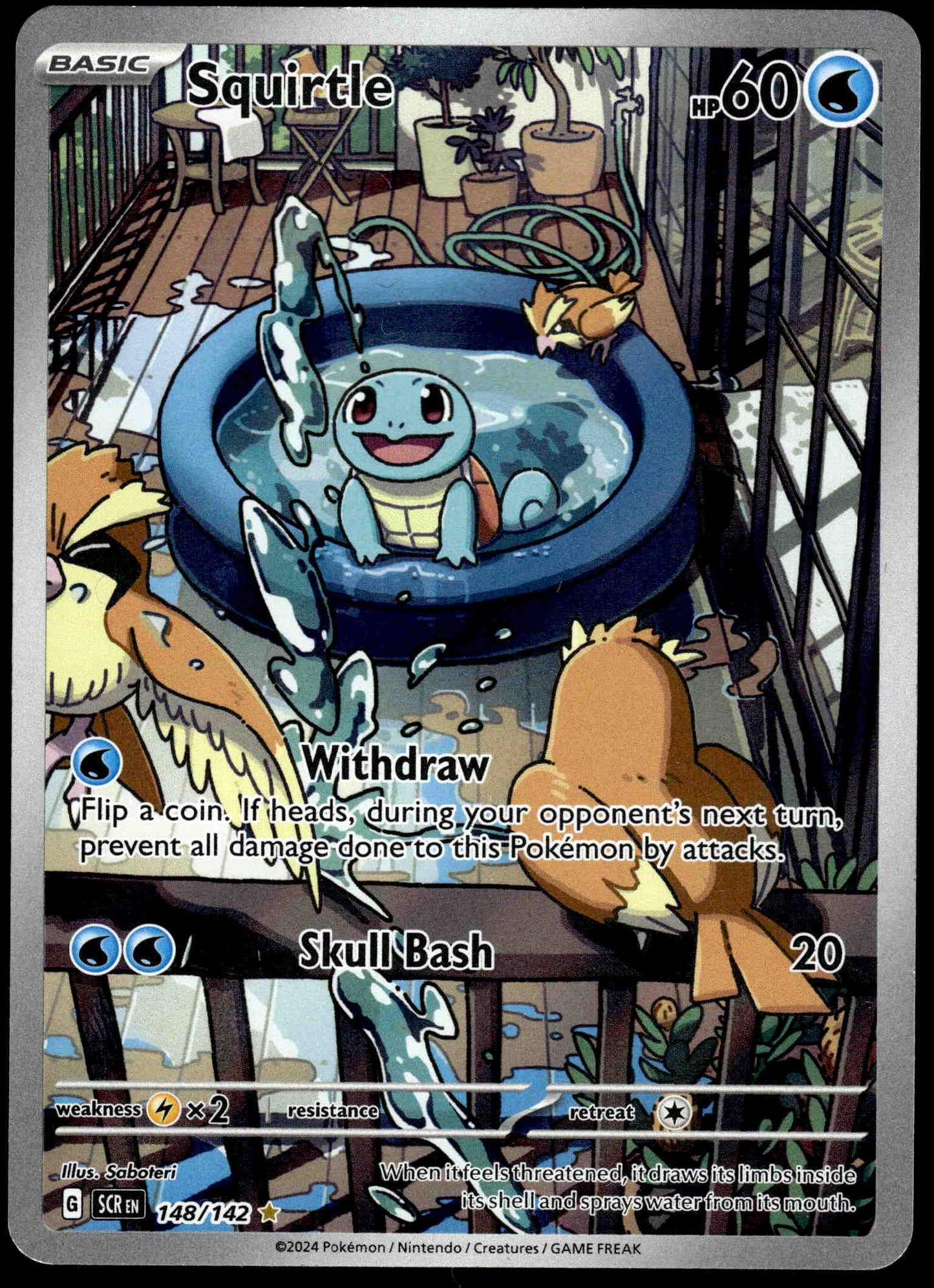 Squirtle Illustration Rare 148/142 SV Stellar Crown Pokemon [PL] (1)
