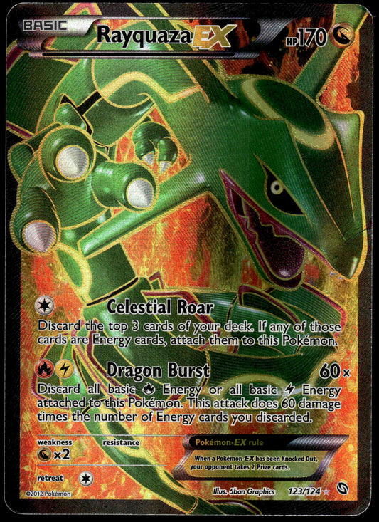 Rayquaza EX 123/124 BW Dragons Exalted Pokemon [DMG]