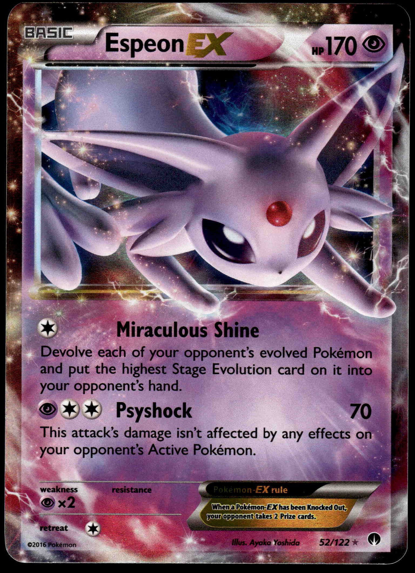 Espeon EX 52/122 XY Fates Collide Pokemon [PL] (1)