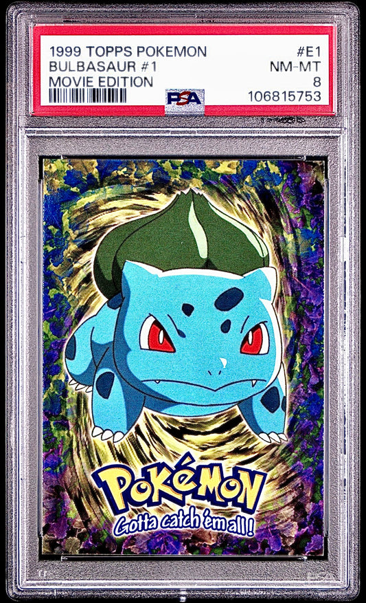 PSA 8 - Bulbasaur #E1 1999 TOPPS Movie Edition - Pokemon