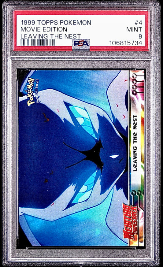 PSA 9 - Mewtwo Leaving the Nest #4 1999 TOPPS Movie Edition - Pokemon