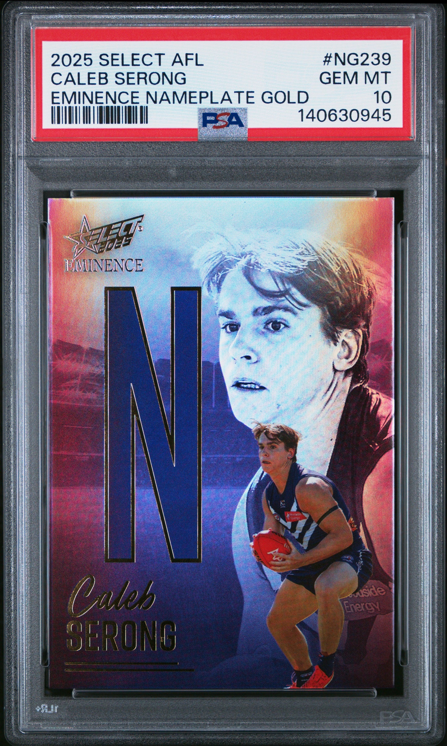 PSA 9 - James Sicily C #NB160 Nameplate Black 2025 SELECT Eminence - AFL
