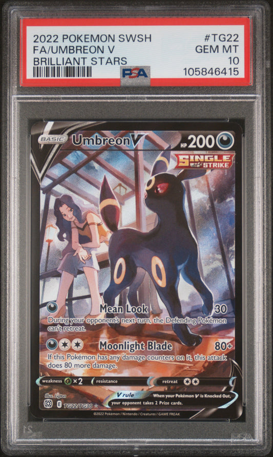 PSA 10 - Umbreon V TG22/TG30 SWSH Brilliant Stars - Pokemon
