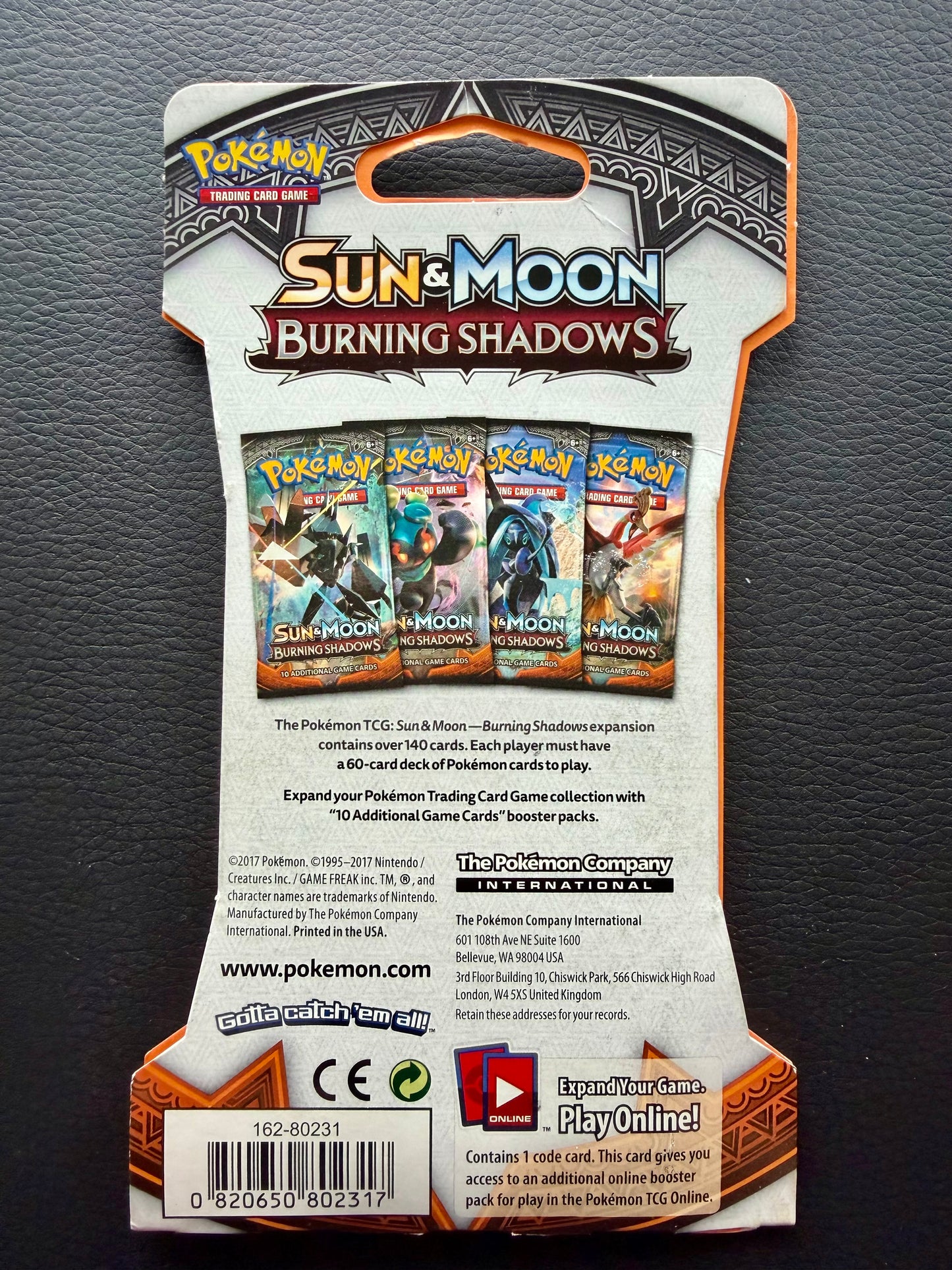 Pokemon TCG: S&M Burning Shadows Sleeved Booster (1 x Tapu Fini) [JEC] - Sealed