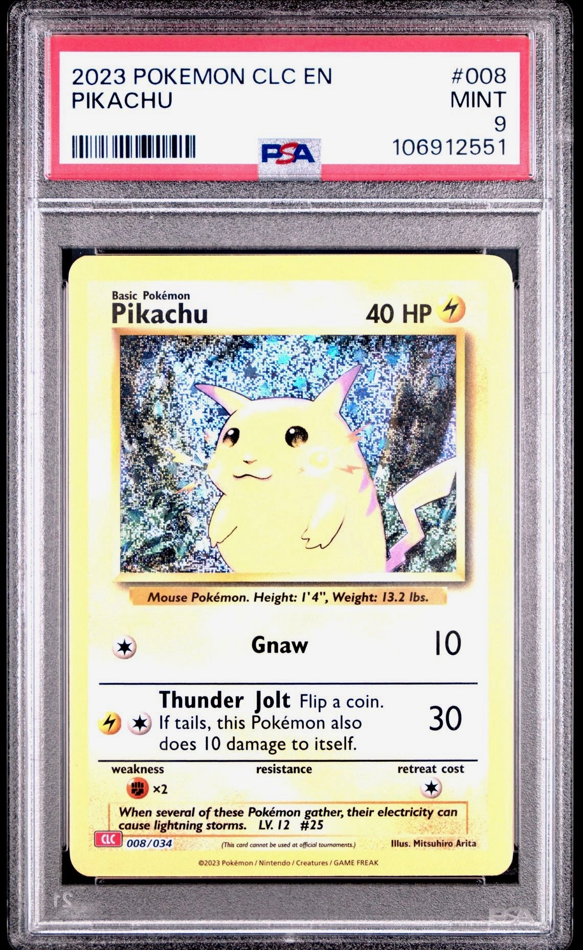 PSA 9 - Pikachu Holo 008/034 CLC English Classic Collection - Pokemon