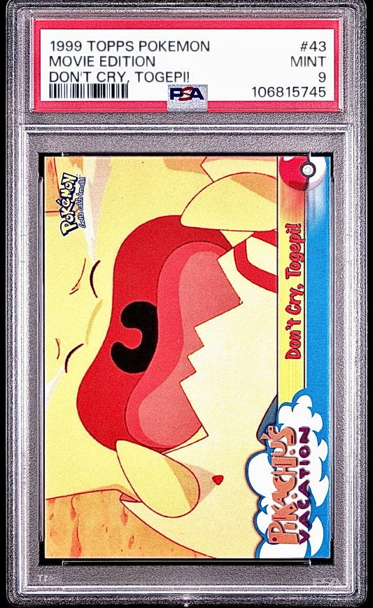 PSA 9 - Don’t Cry Togepi #43 1999 TOPPS Movie Edition - Pokemon