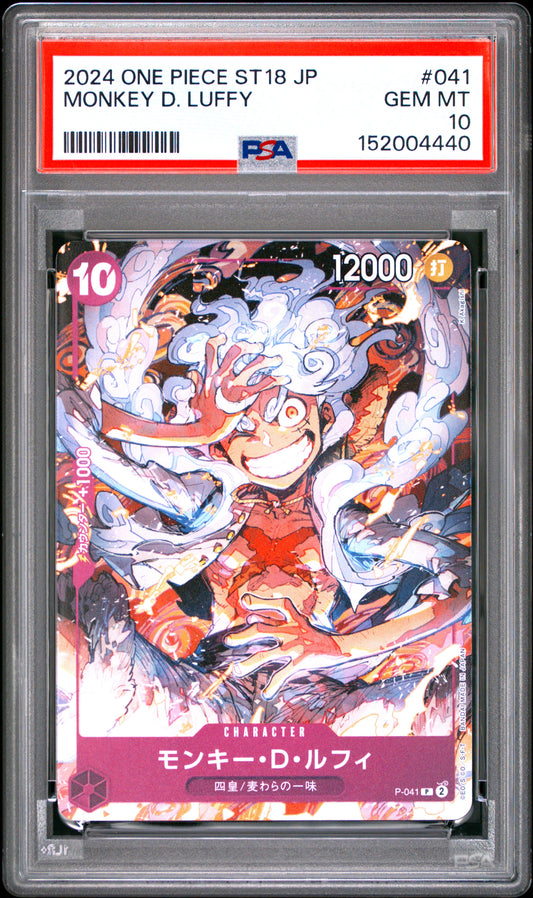 PSA 10 - Monkey D. Luffy 041 - One Piece