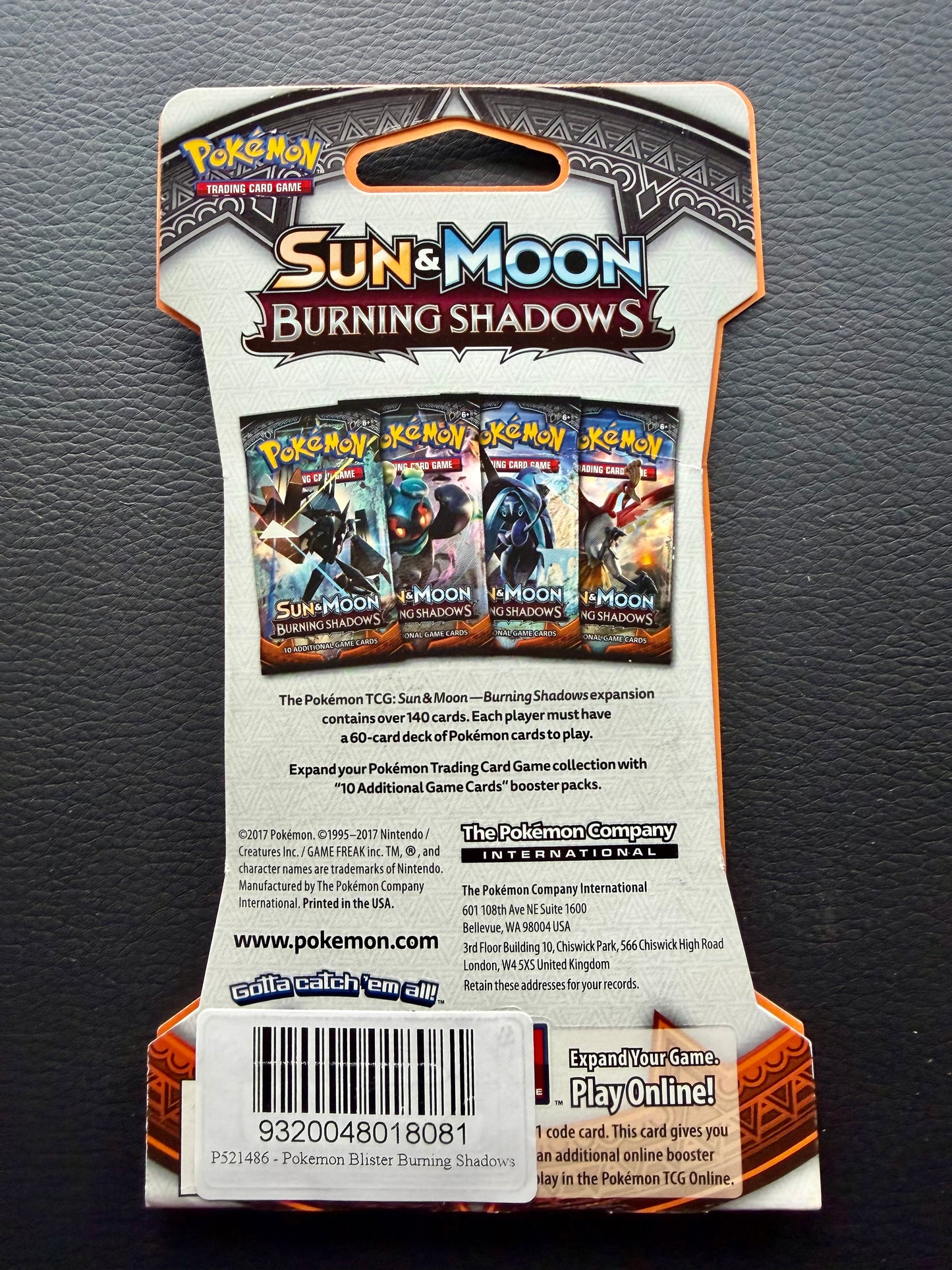 Pokemon TCG: S&M Burning Shadows Sleeved Booster (1 x Necrozma) [JEC] - Sealed