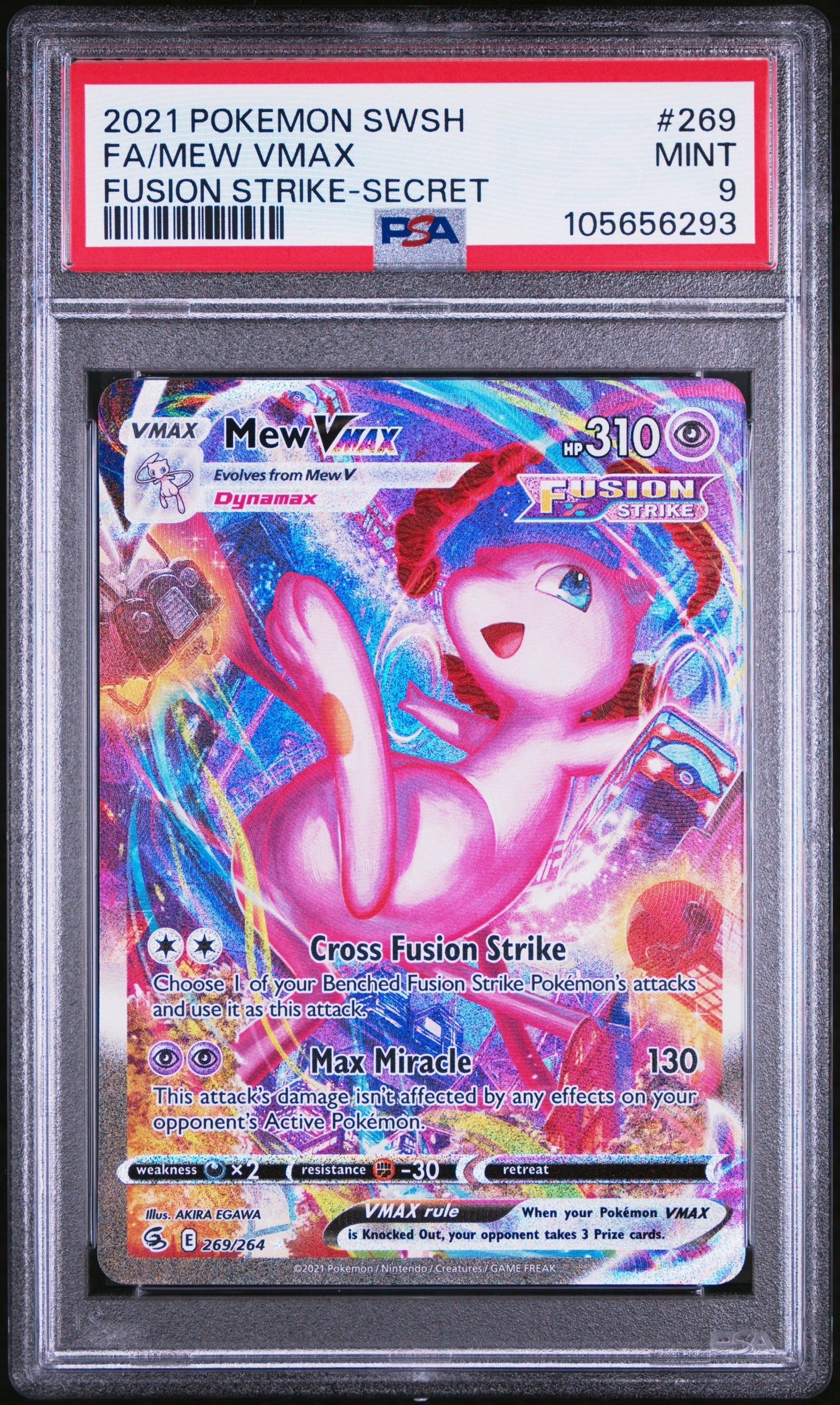 PSA 9 - Mew VMAX 269/264 SWSH Fusion Strike - Pokemon